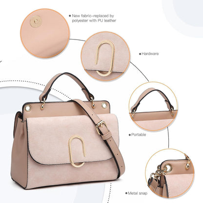 Elegante Damen Handtasche Klein Umhängetasche Rosa