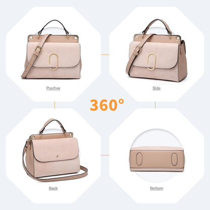 Elegante Damen Handtasche Klein Umhängetasche Rosa
