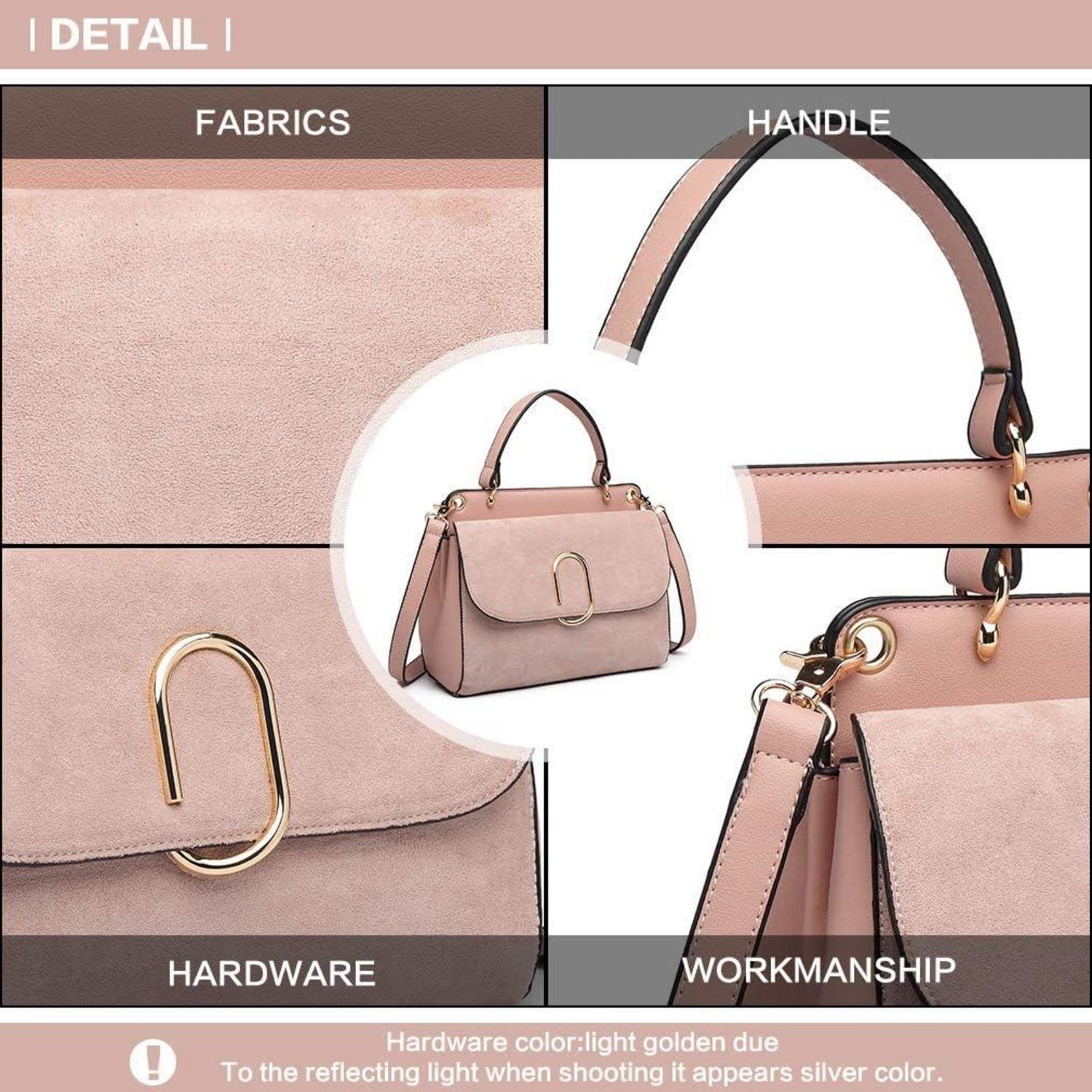 Elegante Mini Umhängetasche Damen Kunstleder Handtasche S Rosa