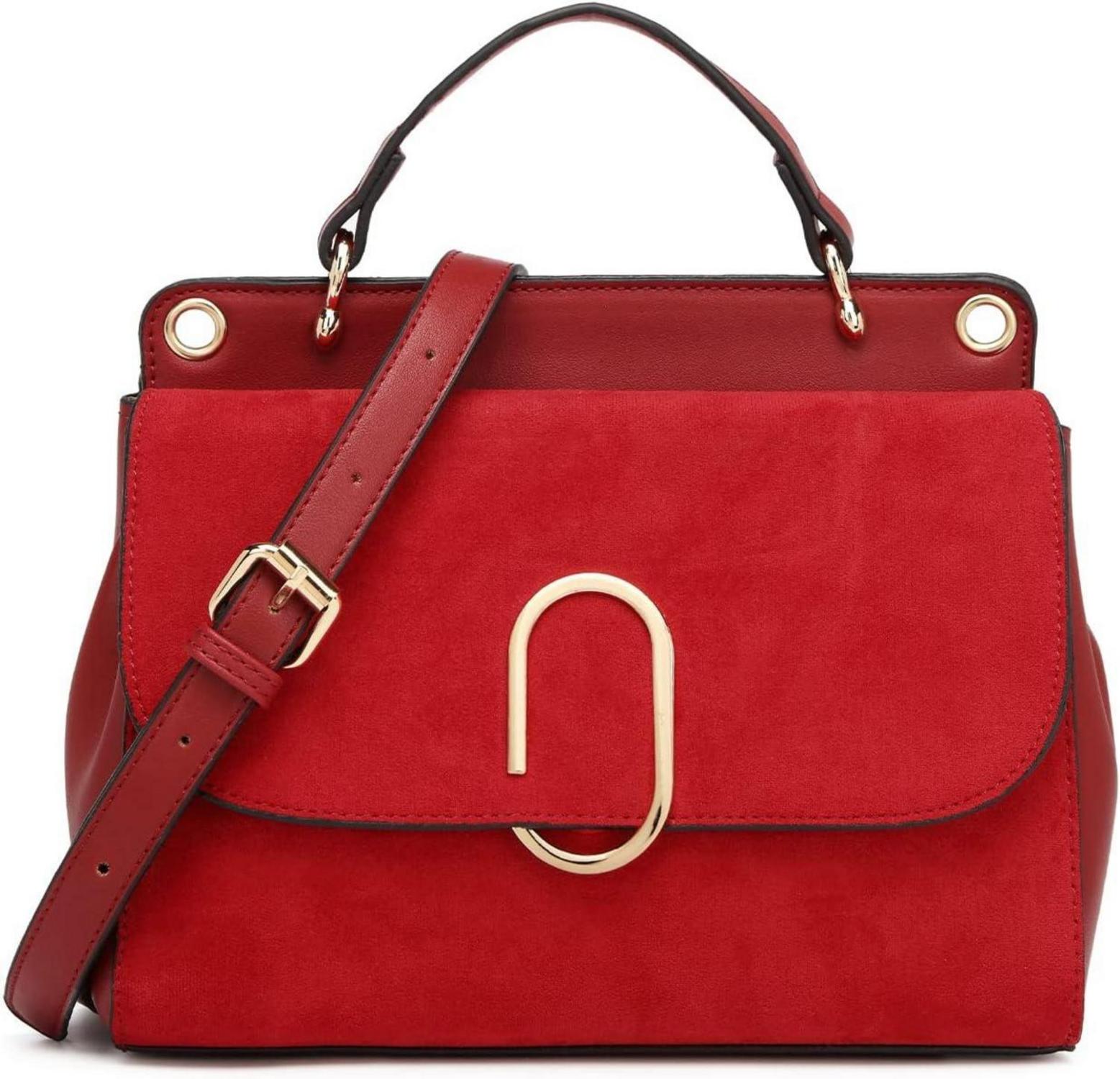 Elegante Damen Umhängetasche Handtasche in Rot