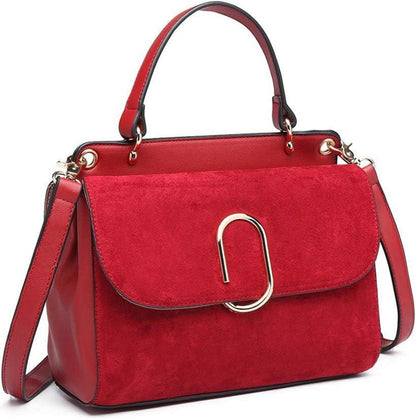 Elegante Miss Lulu Damenhandtasche klein Schultertasche Rot