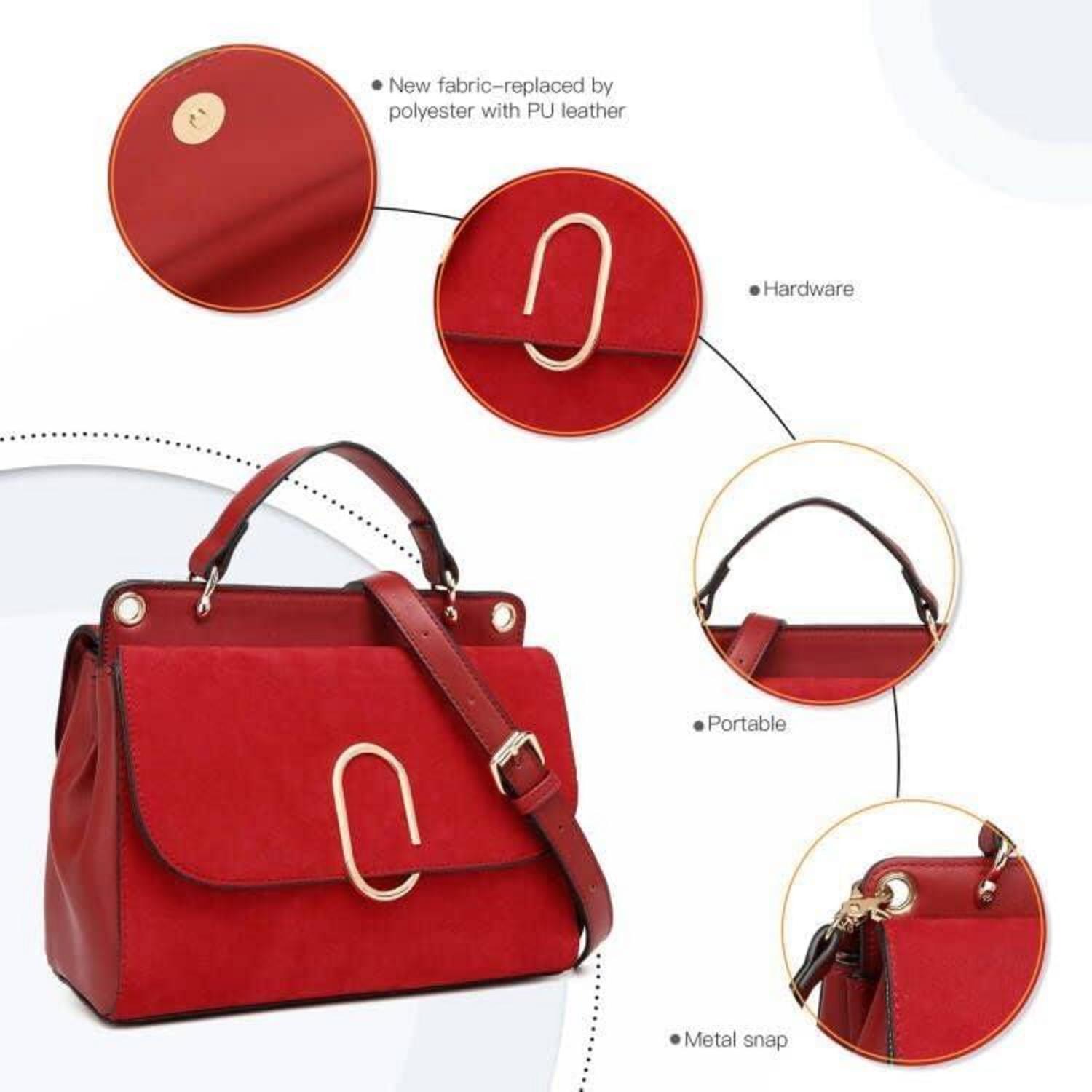 Elegante Damen Umhängetasche Handtasche in Rot