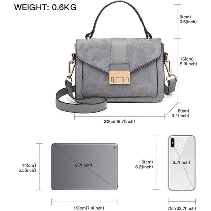 Miss Lulu Damen Handtasche Umhängetasche Schultertasche