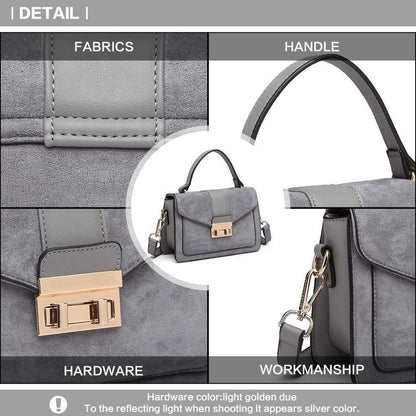 Miss Lulu Damen Handtasche Umhängetasche Schultertasche