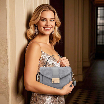 Miss Lulu Damen Handtasche Umhängetasche Schultertasche