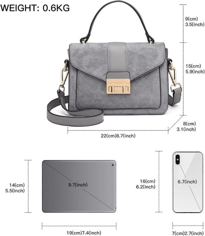 Miss Lulu Damen Handtasche Umhängetasche Schultertasche