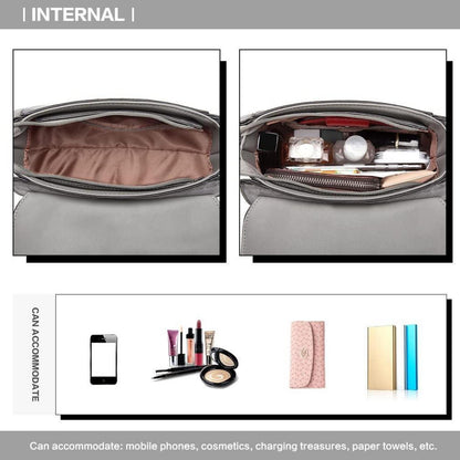 Elegante Miss Lulu Damenhandtasche Schultertasche Henkeltasche Schwarz