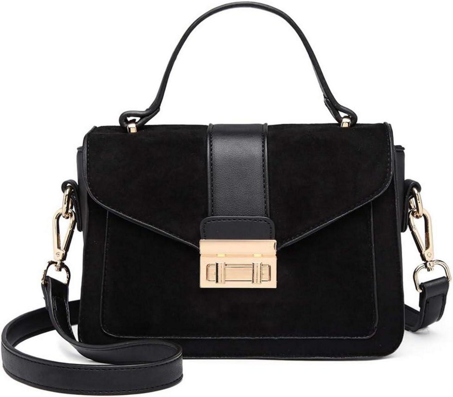 Elegante Damen Handtasche Klein Umhängetasche Schultertasche Schwarz