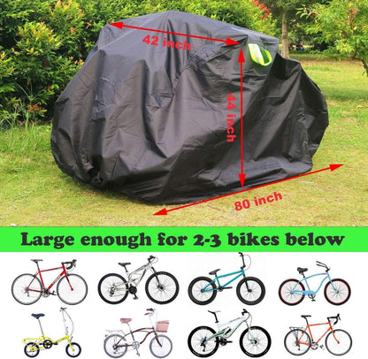 FUCNEN Große Fahrradabdeckung Wasserdicht 210D-Oxford Schwarz Entrance Cover