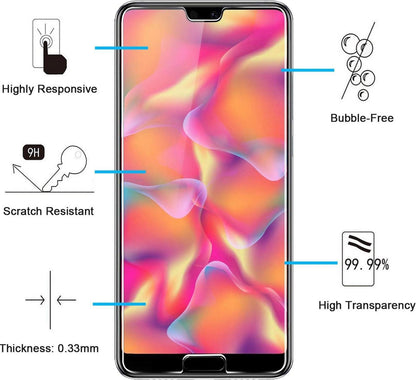 Panzer Schutz Glas Huawei P20 2 Stück 9H Härte HD