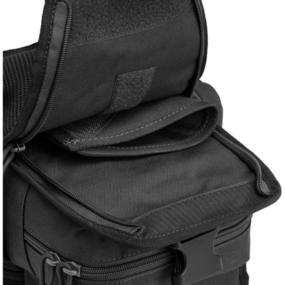 Taktische Brusttasche Schwarz | Militär Schultertasche mit