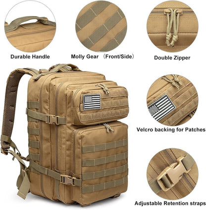 Taktischer Militär-Rucksack 40L Molle Daypack Outdoor-Camping Trekking