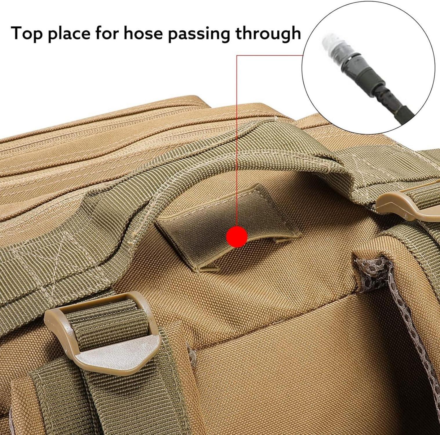 40L Militärischer Taktischer Rucksack mit Molle-System, 3L Trinkblase