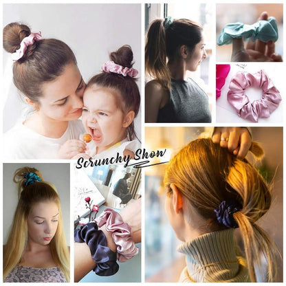 LILYSILK 100% Seide Haarringe Damen Pferdeschwanzhalter - Altrosa