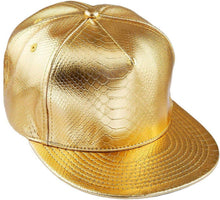 Kappe Snapback Flache Krempe PU-Leder Baumwolle Flat Brim Baseball