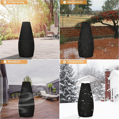 Dokon Terrassenofen Abdeckung 600D Oxford Gartenofen Schwarz