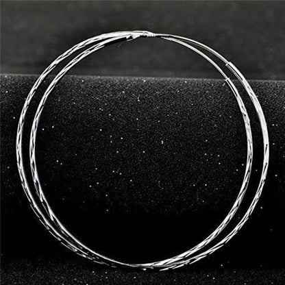 Creolen 925 Sterling Silber Kreis 20mm für Damen Mädchen