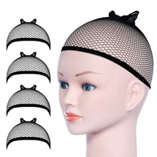 Perücke Kappen Schwarz Nylon Haarnetz Dehnbare Mesh 4 Stück