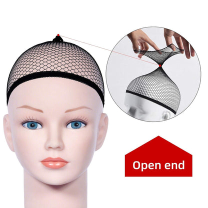 Perücke Kappen Schwarz Nylon Haarnetz Dehnbar (4