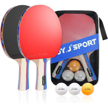 Tischtennisschläger Set mit 2 Schläger, 3 Bällen - für