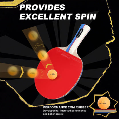 Tischtennisschläger Set mit 2 Schläger, 3 Bällen - für