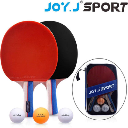 Tischtennisschläger Set mit 2 Schläger, 3 Bällen - für