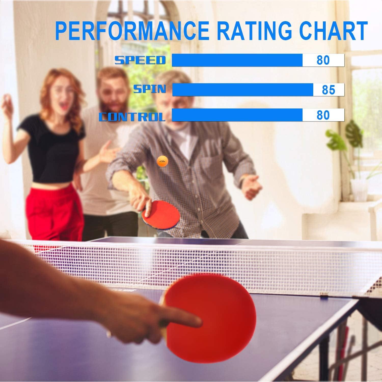 Tischtennisschläger Set mit 2 Schläger 3 Bällen und Tragetasche