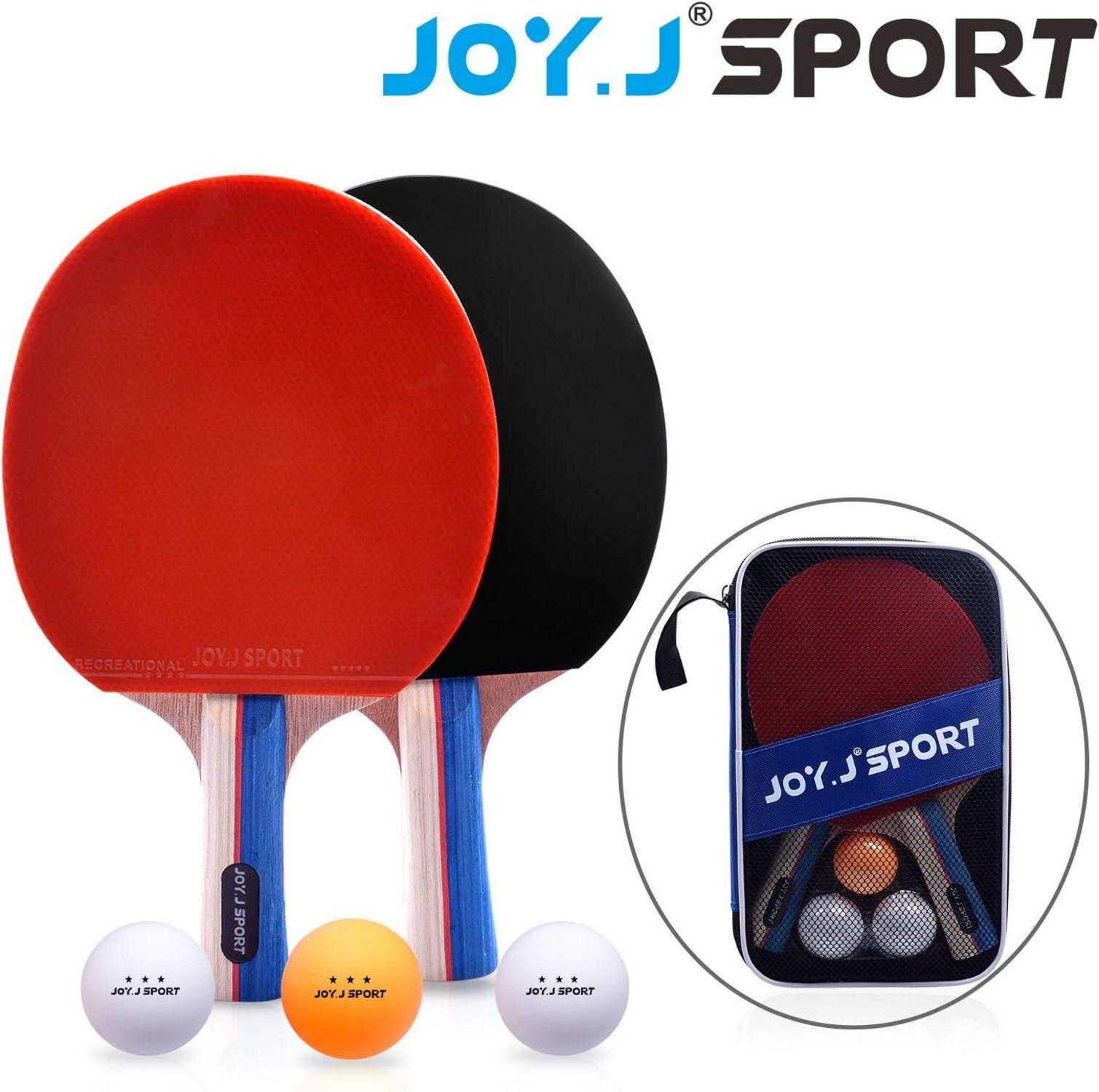Tischtennisschläger Set 2 Schläger 3 Bälle Anfänger Fortgeschrittene