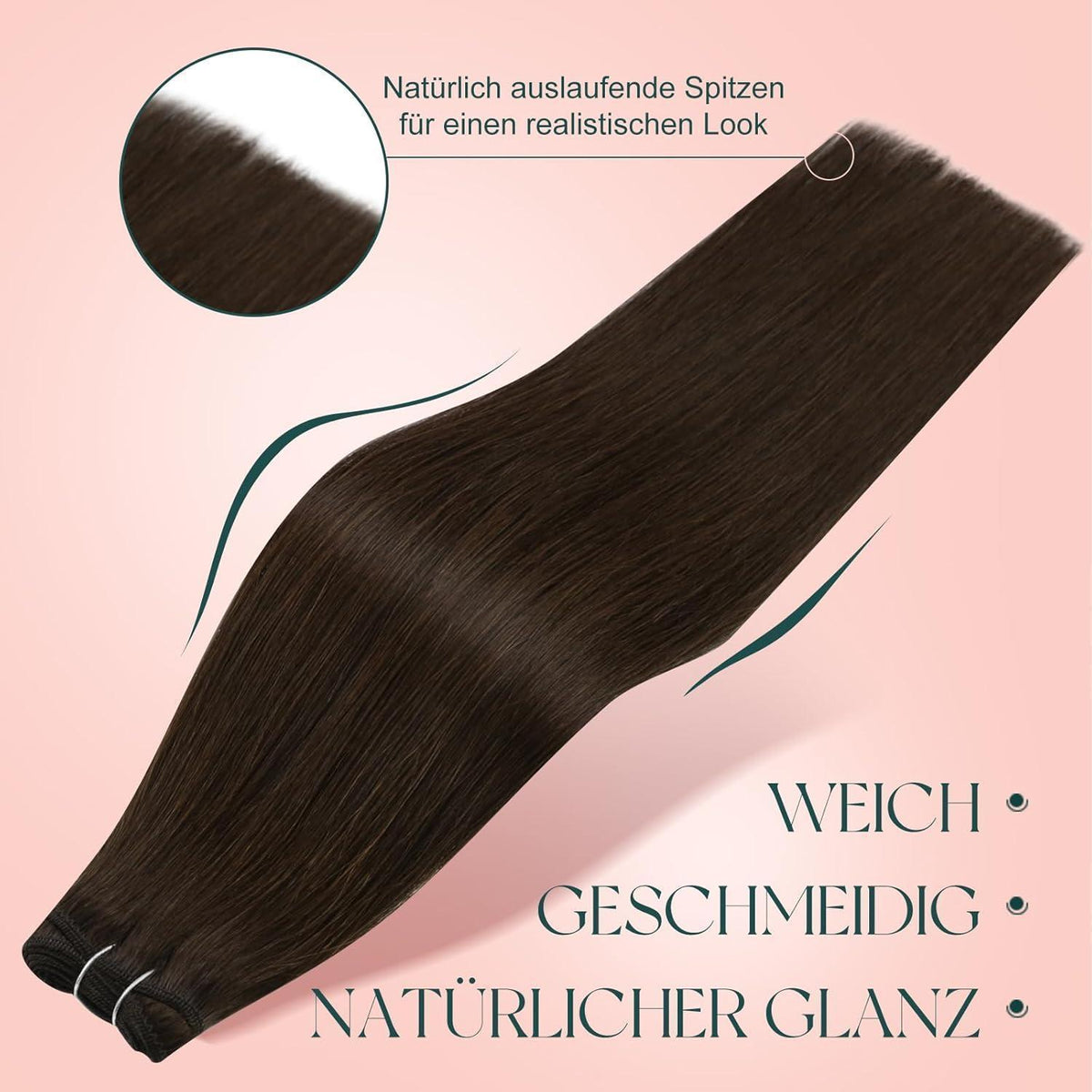 Braun Echt Haartressen Extensions 55cm – Remy Echthaar