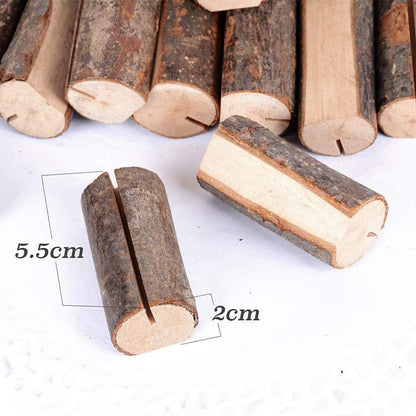 20 Stück Holz Tischkartenhalter Platzkartenhalter Hochzeit