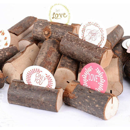 20 Stück Holz Tischkartenhalter Platzkartenhalter Hochzeit