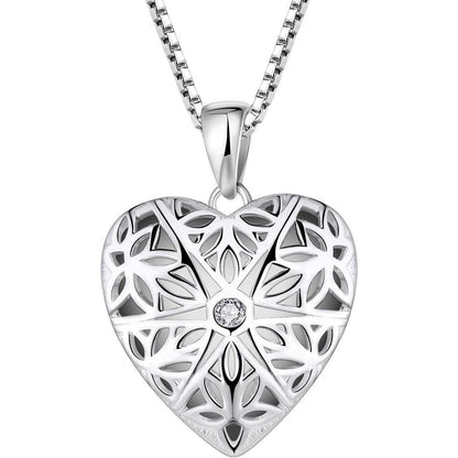 Personalisiertes Foto Medaillon Damen 925 Silber Herz