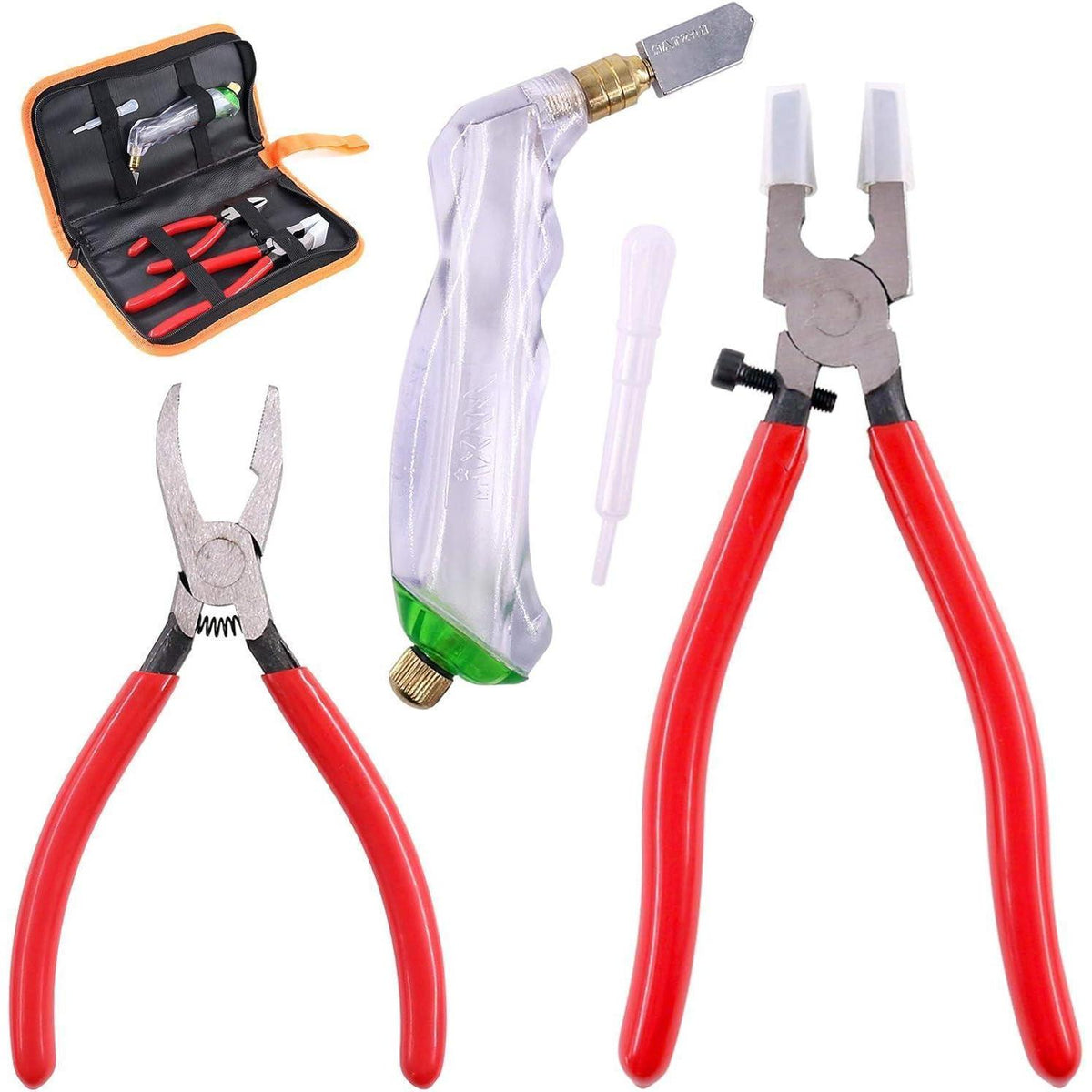 Robuste Glaszange & Brecher Set mit Ölzufuhr