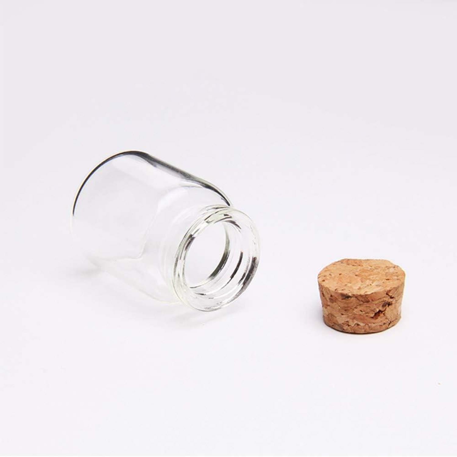 Danmu Art Mini-Fläschchen mit Korkverschluss 15 ml 20 Stück