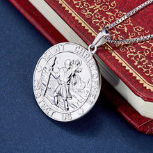 Heiliger Christophorus Kette 925 Sterling Silber Antiqued