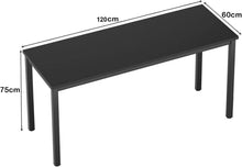 Schreibtisch Computertisch 120x60x75 cm Schwarz Workstation