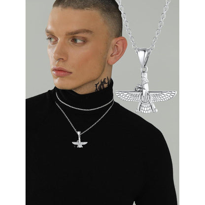 U7 Faravahar Forouhar Anhänger Halskette Zoroastrismus