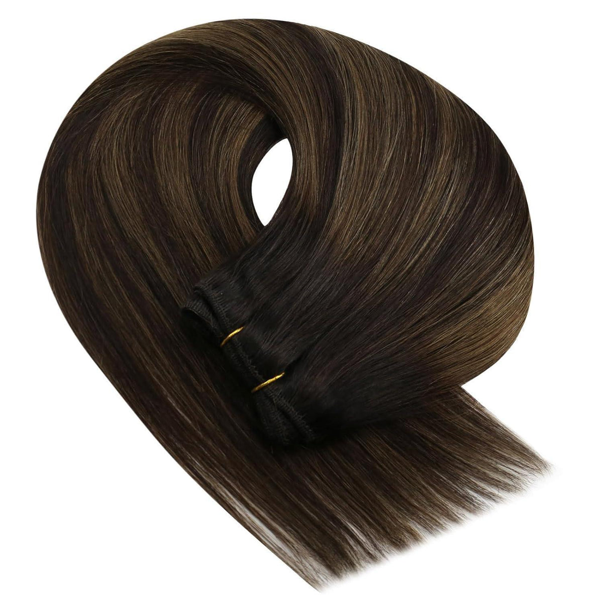 Braun Ombre Echthaar Tressen 35cm – Remy Weft Extensions