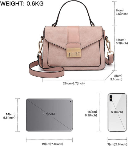 Damen Handtasche Klein Schultertasche Kunstleder Henkeltasche