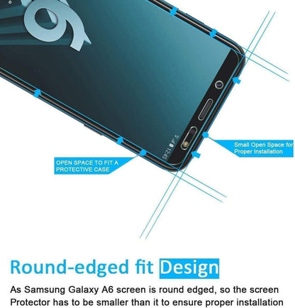 Panzer Schutz Glas für Samsung Galaxy A6 2 Stück 9H Härte