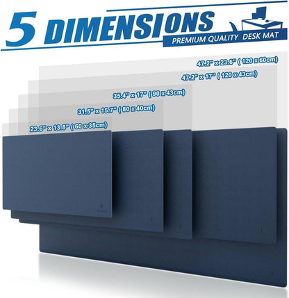 Wasserdichte PVC Schreibunterlage 80x40cm doppelseitig Dunkelblau/Gelb