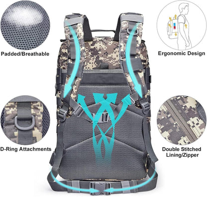Militärischer Taktischer Rucksack 40L Outdoor Daypack für Wandern Camping Trekking