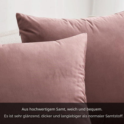 Samtkissenbezug Bordeaux 50x50 cm - 2er Set