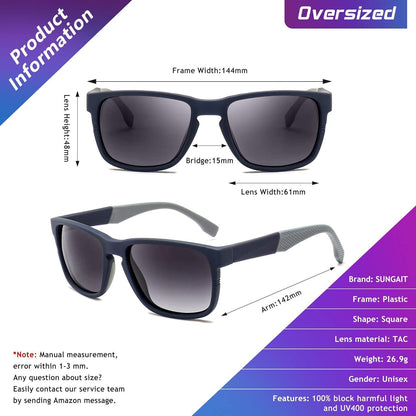 Polarisierte Sonnenbrille mit Federscharnieren und HD Linse