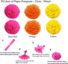 Geburtstag Dekoration Set Partyzubehör Papier Pom Poms Fans