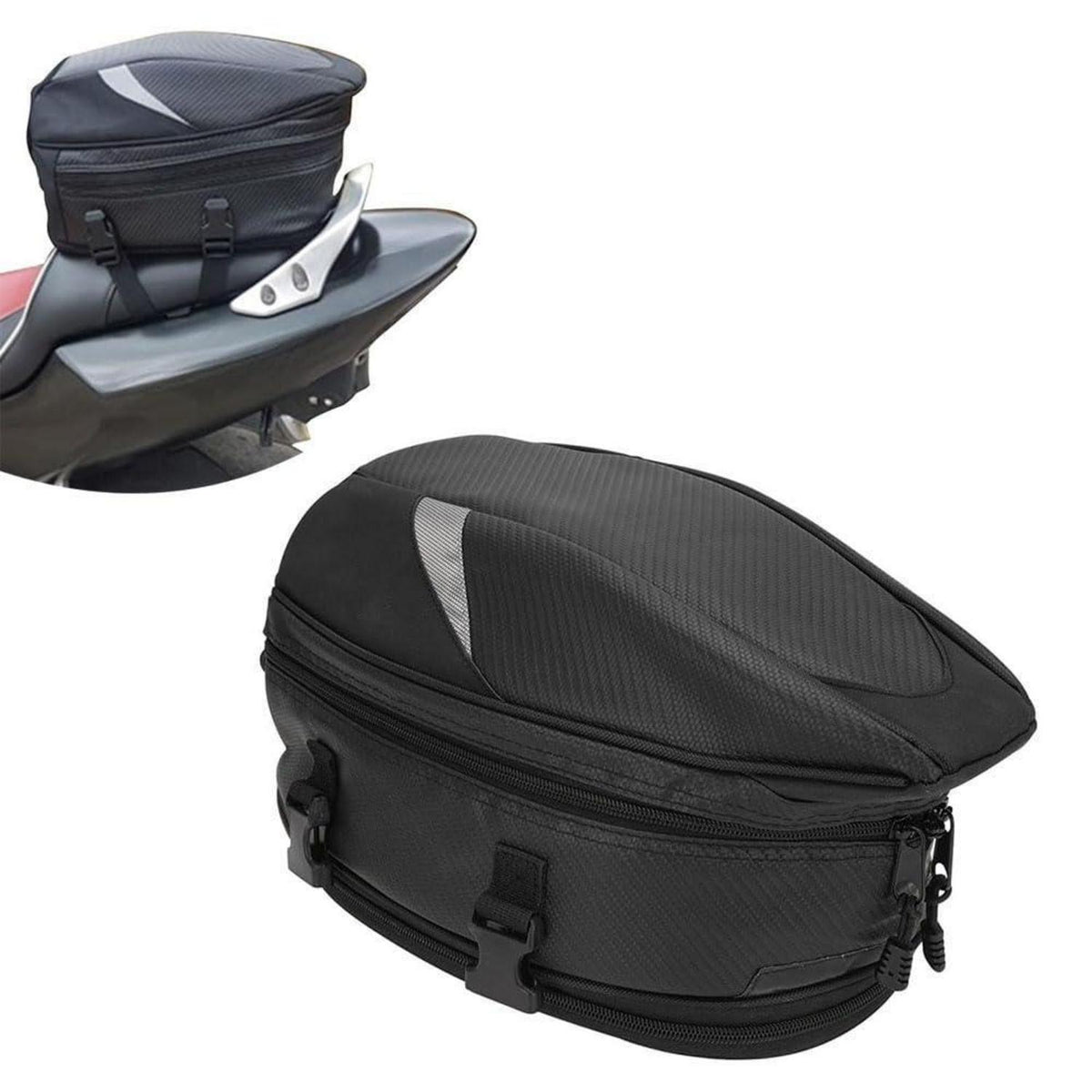Motorrad Gepäcktasche 18,5L – Vielseitige Sitzbanktasche in Lederoptik