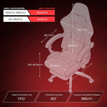 Ergonomischer Gaming Stuhl mit Massage und