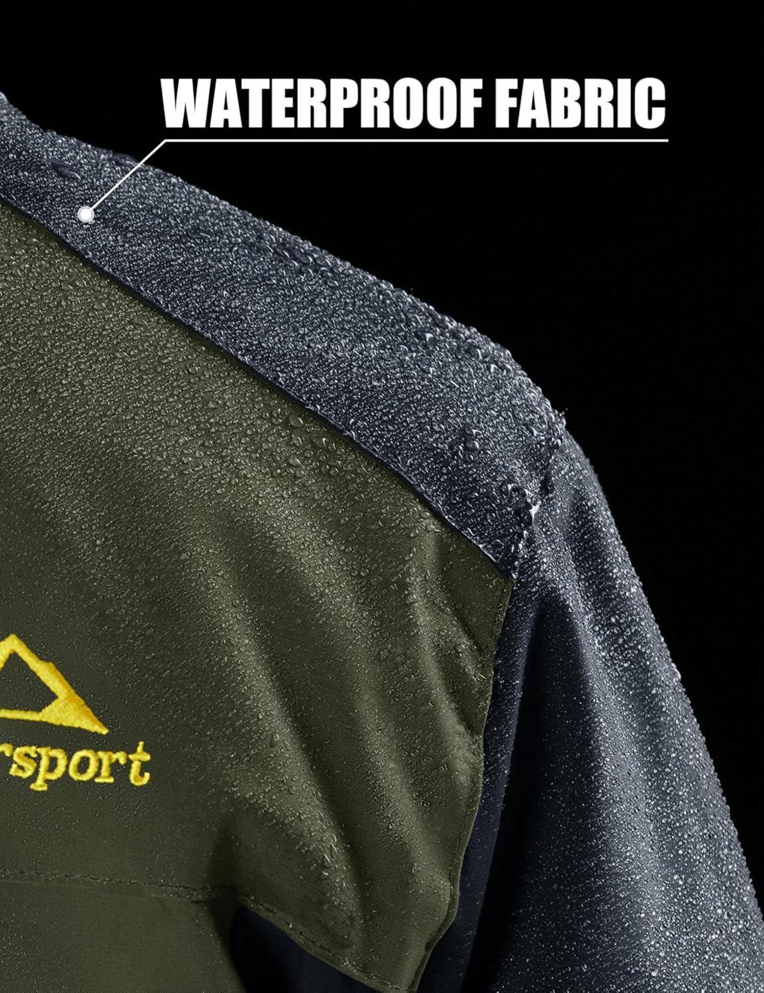 Herren Winter Fleecejacke Skijacke Outdoor Wandern Warm S Armeegrün