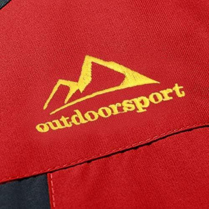 Herren Fleece Skijacke Winter Warm Gefüttert Rot XL