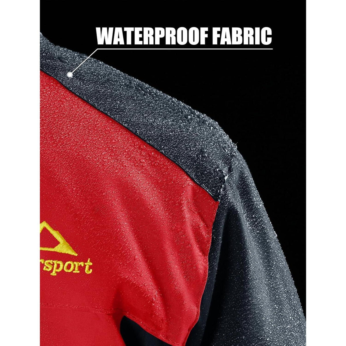 Herren Fleece Skijacke Winter Warm Gefüttert Winddicht Rot L